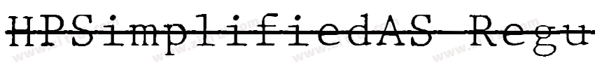 HPSimplifiedAS Regul字体转换